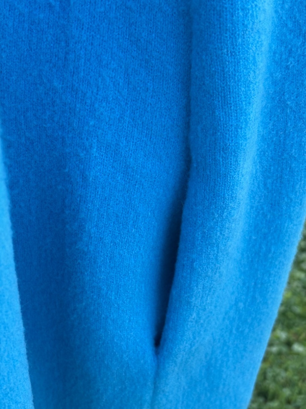 Talbots Vibrant Cyan Blue Button-Up Long Sweater Coat Jacket, Medium - Picture 6 of 11